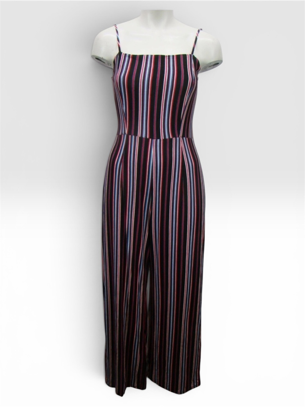 Ambiance Striped Wide Leg Romper Size M Boho Summer Jumpsuit